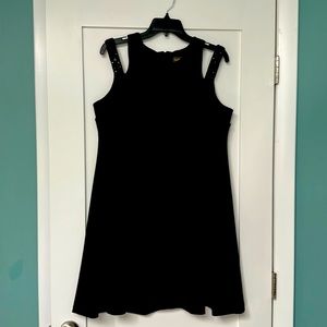 Taylor - A line embellished cold shoulder dress